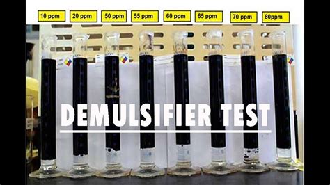 bottle demulsifier testing